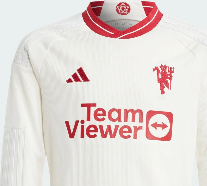 adidas Manchester United 2023/2024 Ausweichtrikot langarm cloud white (Junior)