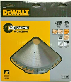 DeWalt DT4323 Extreme Kreissägeblatt 48Z, 250x2.2x30mm, 1 Stück