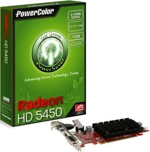 PowerColor Radeon HD 5450 Go! Green low profile, 512MB DDR3, VGA, DVI, HDMI
