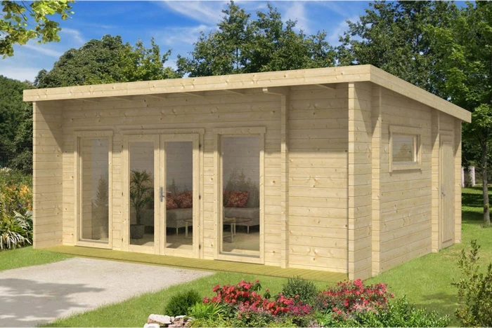 Alpholz Gartenhaus Carla-70 622x492cm natur