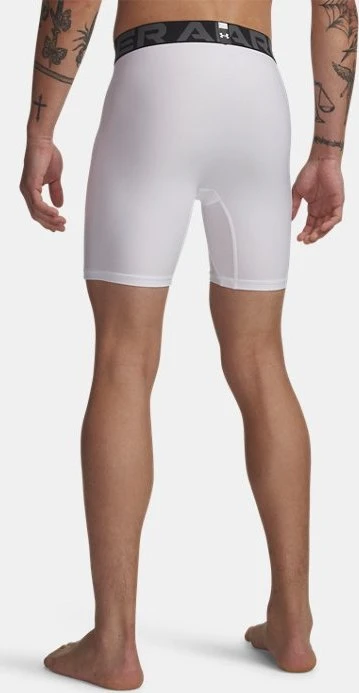 Under Armour HeatGear Armour Laufhose kurz weiß/schwarz (Herren)