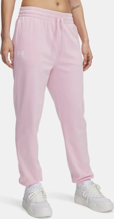 Under Armour Rival French Terry Trainingshose lang prime pink/white (Damen)