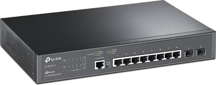 TP-Link Omada SG3210 JetStream Desktop Gigabit Managed Switch, 8x RJ-45, 2x SFP