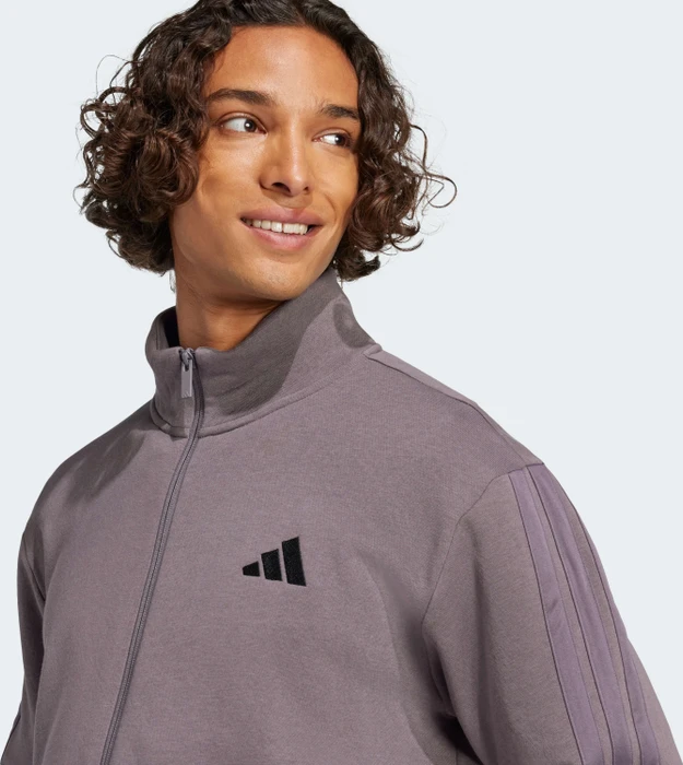 adidas Sportswear Basic 3-Streifen Trainingsanzug grey strata (Herren)