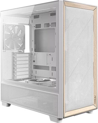 Antec Flux, weiß/braun, Glasfenster