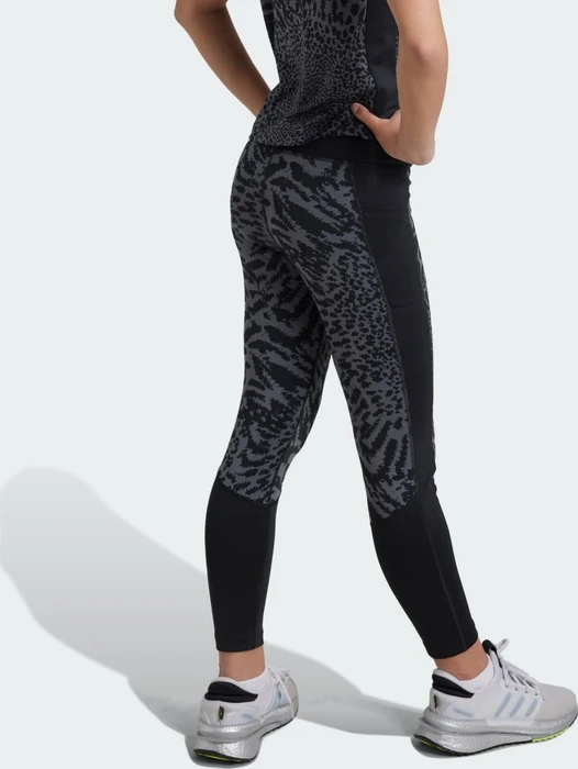 adidas Optime Hose 7/8 grey five/black/reflective silver (Junior)