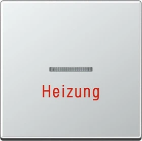 Jung Serie A Wippe mit Lichtleiter und Aufschrift Heizung, aluminium