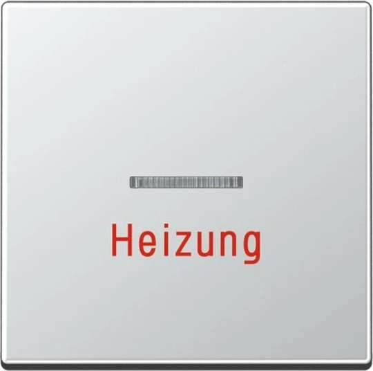 Jung Serie A Wippe mit Lichtleiter und Aufschrift Heizung, aluminium