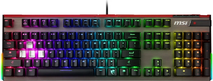 MSI Vigor GK80 Red, LEDs RGB, MX RGB RED, USB, DE
