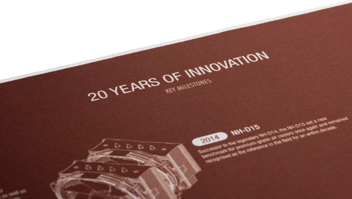 Noctua NP-DM3 20-Year Anniversary Desk Mat, 900x400mm, Motiv braun/weiß