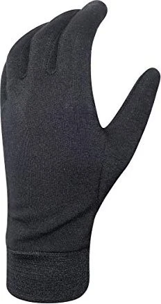 Chiba Merino Innenhandschuhe schwarz/silber
