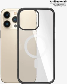 PanzerGlass Clear Case MagSafe AntiBacterial Black Edition für Apple iPhone 14 Pro Max schwarz/transparent