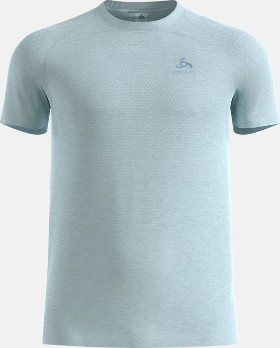 Odlo Essential Seamless 2.0 Laufshirt kurzarm baby blue melange (Herren)