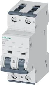 Siemens Leitungsschutzschalter 5SY6210-6 | B 10A | 2-polig | 400V | 6kA | Baureihe 5SY6 | Tiefe 70mm | IP20 | AC/DC Image