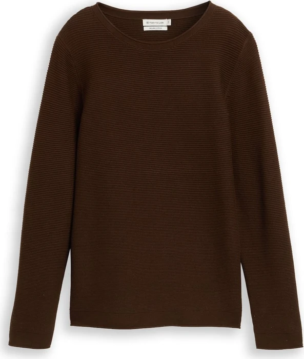 Tom Tailor Rundhalsausschnitt Strickpullover dark pecan brown (Damen)