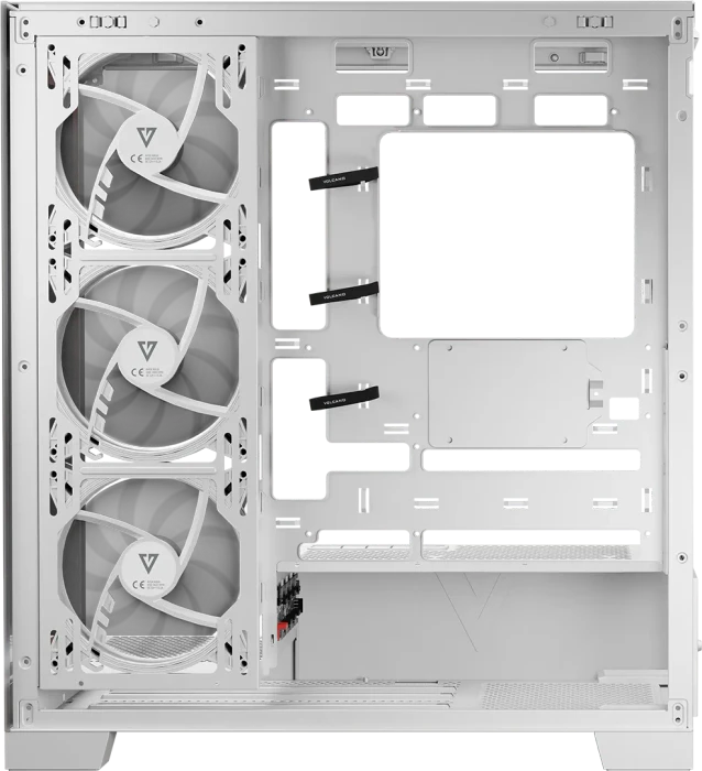 Modecom Volcano Space Apex ARGB Midi White, weiß, Glasfenster