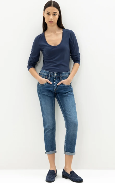 Herrlicher Shyra Cropped Jeans snake blue (Damen)