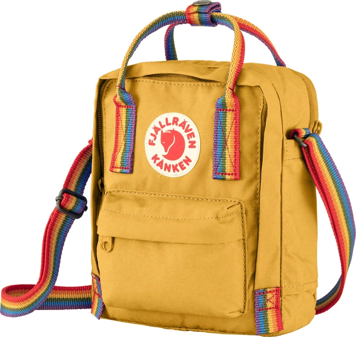 Fjällräven Kanken Rainbow Sling Umhängetasche ochre/rainbow pattern