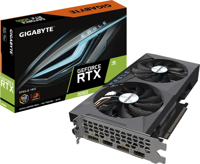 GIGABYTE GeForce RTX 3060 Eagle 12G (Rev. 2.0) (LHR), 12GB GDDR6, 2x HDMI, 2x DP