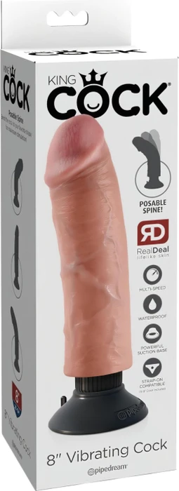 Pipedream King Cock 8" Vibrating Cock flesh