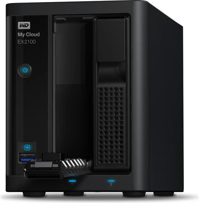 Western Digital My Cloud EX2100 4TB, 1GB RAM, 2x RJ-45 1000Base-T, 2x USB-A 3.0