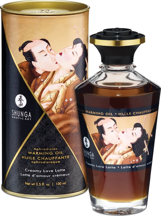 Shunga Aphrodisiac Warming Oil Massageöl Creamy Love Latte, 100ml