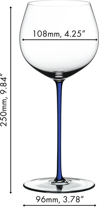 Riedel Fatto A Mano Oaked Chardonnay Weißweinglas dunkelblau