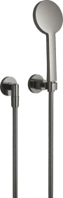 Dornbracht Tara Schlauchbrausegarnitur mit Einzelrosetten dark chrome