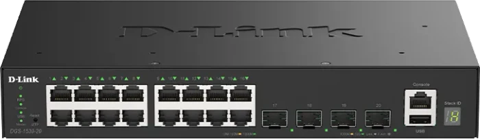 D-Link DGS-1530 Rackmount Gigabit Smart Switch, 16x RJ-45, 4x SFP+