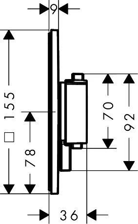 Hansgrohe Ecostat Comfort E Thermostat Unterputz für 1 Verbraucher chrom