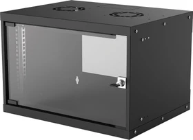 Intellinet Wandschrank 6HE, Sicherheitsglastür, IP2X, schwarz, 400mm tief
