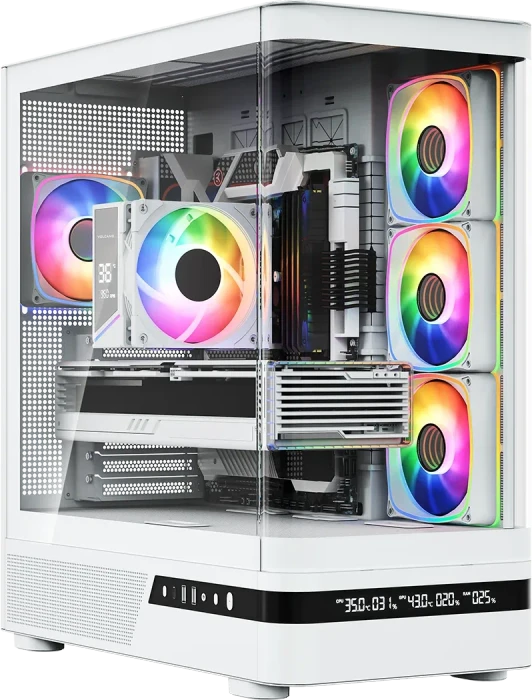 Modecom Volcano AQ200 ARGB White, Glasfenster