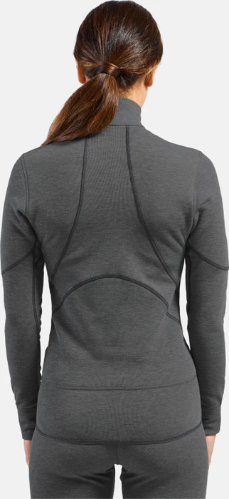 Odlo Active X-Warm Baselayer Half Zip Funktionsshirt langarm odlo steel grey melange (Damen)