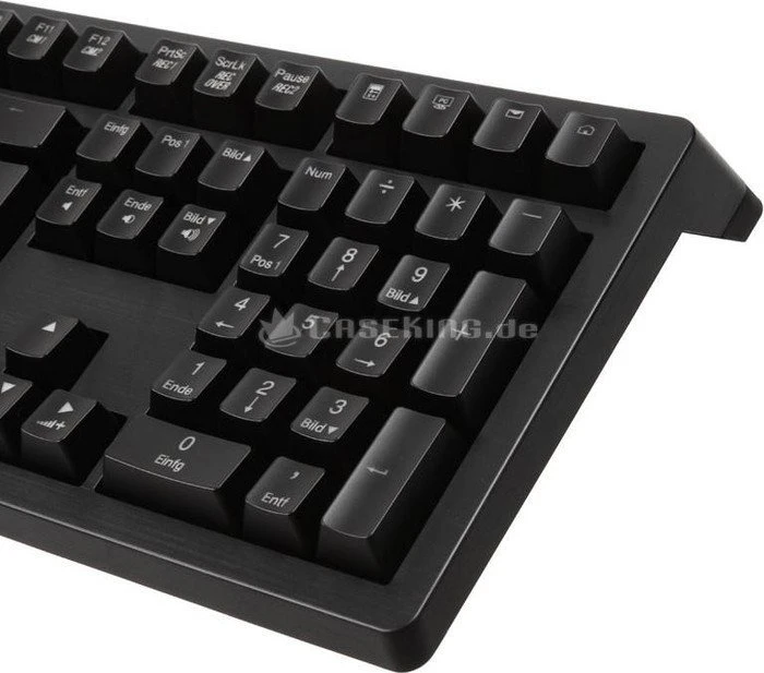 Ducky Shine 4 schwarz, LEDs rot/blau, MX BLUE, USB, DE