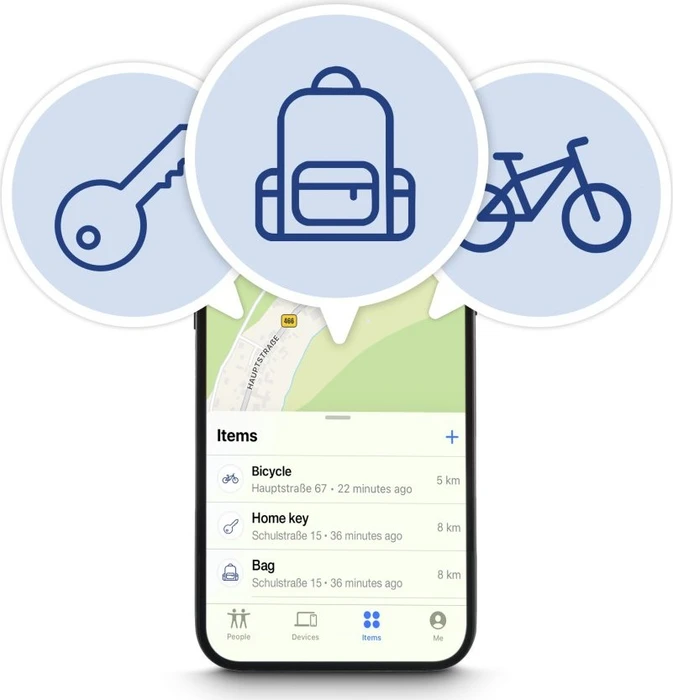 Hama Schlüsselfinder Item Finder für Apple "Wo ist"-App Bluetooth weiß