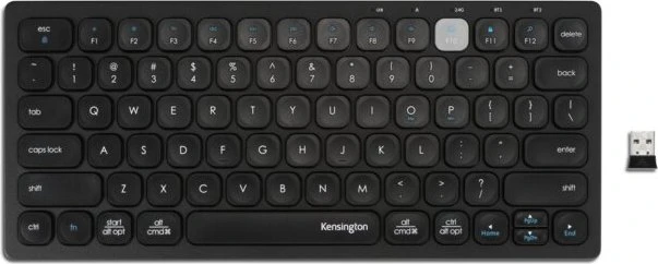 Kensington Multi-Device Dual Wireless Compact Keyboard, schwarz, USB/Bluetooth, DE