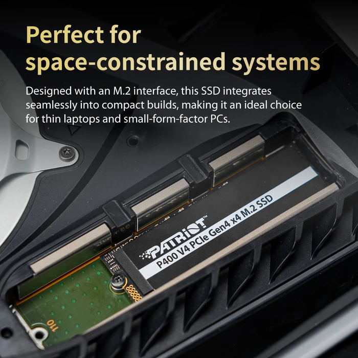 Patriot P400 V4 4TB, M.2 2280 / M-Key / PCIe 4.0 x4, Kühlkörper