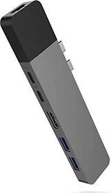 Hyper HyperDrive Net 6in2, 2-port, Thunderbolt 3 Multiport Adapter, grau (GN28N-GRAY)
