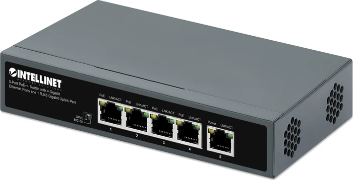 Intellinet Desktop Gigabit Switch, 5x RJ-45, 140W PoE++