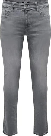 ONLY & SONS Slim Low Loom Jeans light grey denim (Herren)
