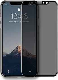 Woodcessories Panzerglas 3D Privacy für Apple iPhone XR schwarz
