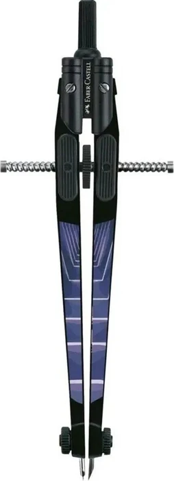 Faber-Castell Future Look Schnellverstellzirkel, schwarz/violett, Klarsichtetui