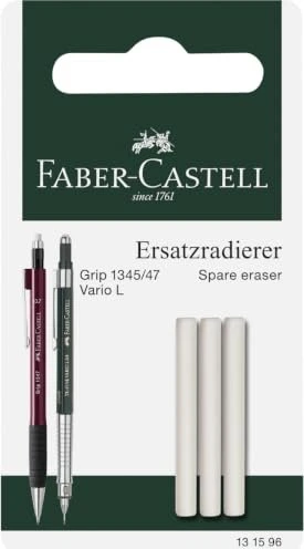Faber-Castell Grip Ersatzradierer, weiß, 3er-Pack