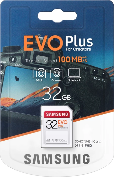 Samsung EVO Plus for Creators R100 32GB, UHS-I U1, Class 10