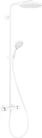Hansgrohe Raindance Select S Showerpipe 240 1jet PowderRain Thermostat Duschsystem mattweiß