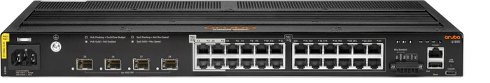 HPE Aruba CX 4100i Series Industrial Rackmount Gigabit Managed Switch, 24x RJ-45, 4x SFP+, 240W PoE++