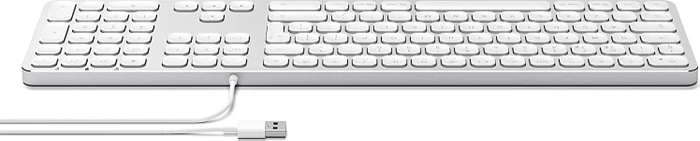 Satechi Aluminium Wired Keyboard, silber, USB, DE
