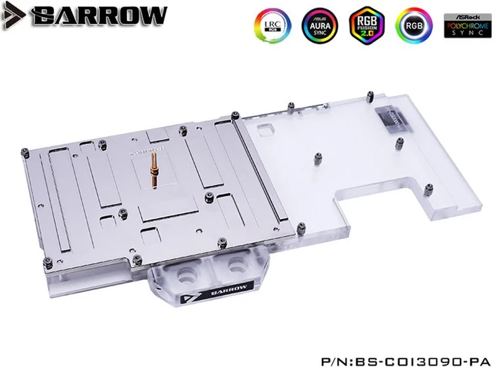 Barrow NVIDIA RTX 3090 LRC 2.0 Full Coverage GPU Water Block, Colorful Vulcan 3090 Aurora