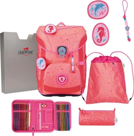 DerDieDas ErgoFlex Easy Exklusiv Superflash Coral Reef Schultaschen-Set, 5-tlg.