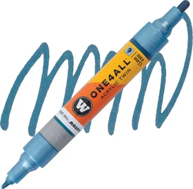 Molotow ONE4ALL Twin 1.5/4mm Acrylmarker blau metallic